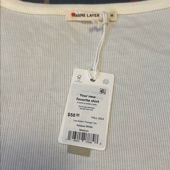 Marine Layer Lexi Button Through Square Neck Top - Picture 2 of 7